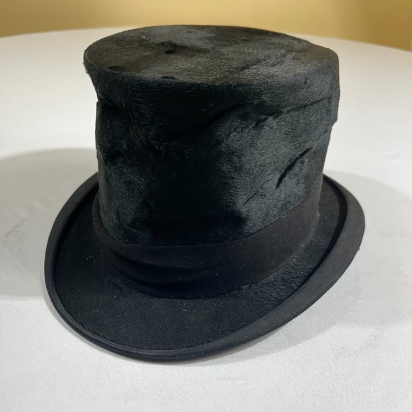 Truly Warner - Bannock Brothers Ltd. Other - Vintage Truly Warner Bannock Brothers Ltd Black Silk Fur Felt Top Hat Stove Pipe